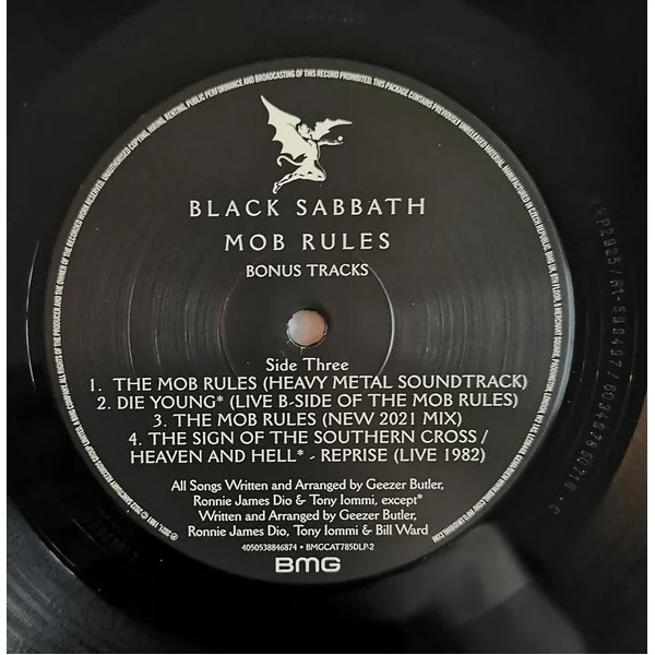 Пластинка Black Sabbath – Mob Rules LP - рис.6