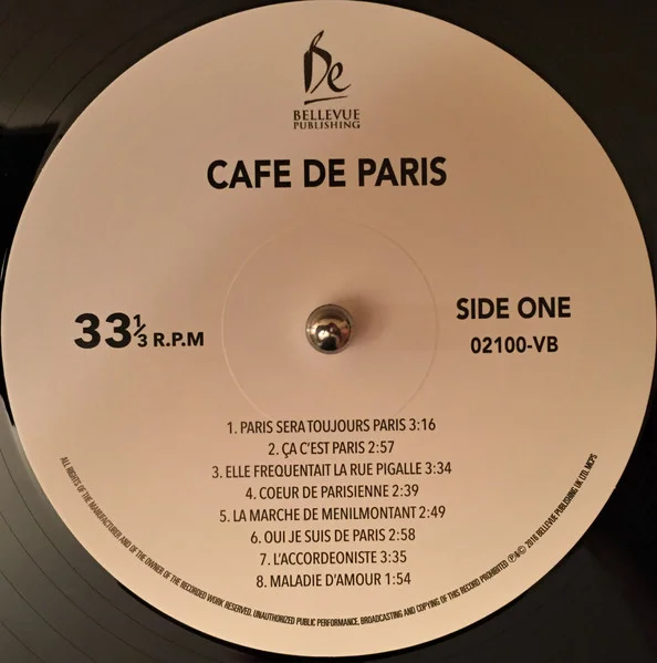 Виниловая пластинка Various Artists – Cafe De Paris LP - рис.2