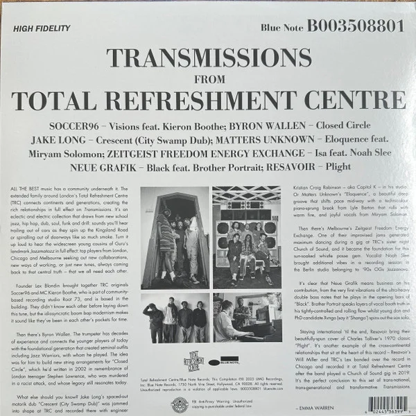 Виниловая пластинка Various – Transmissions From Total Refreshment Centre BLUE NOTE 2023 LP - рис.1