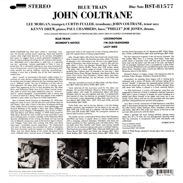 Виниловая пластинка John Coltrane Blue Train - рис.1