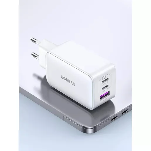 Сетевое зарядное устройство Ugreen CD244 (15334) Nexode 65W USB-A + 2USB-C White - рис.1