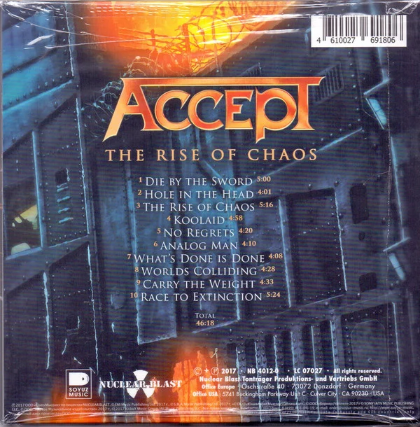 CD-диск Accept - The Rise Of Chaos - рис.1