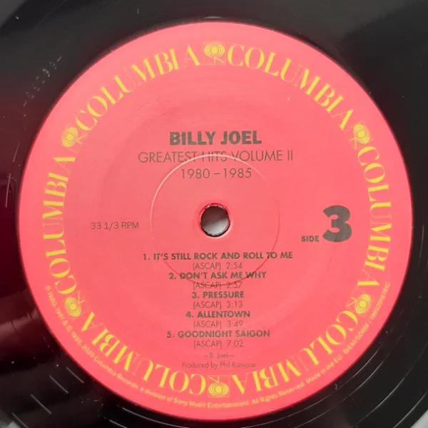 Виниловая пластинка Billy Joel - Greatest Hits Volume I & Volume II - 2LP - рис.7