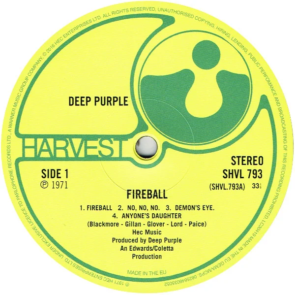 Виниловая пластинка DEEP PURPLE FIREBALL - рис.3