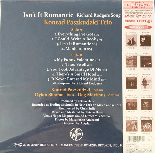 Виниловая пластинка Konrad Paszkudzki Trio – Isn't It Romantic - Hyper Magnum Sound - LP - рис.1