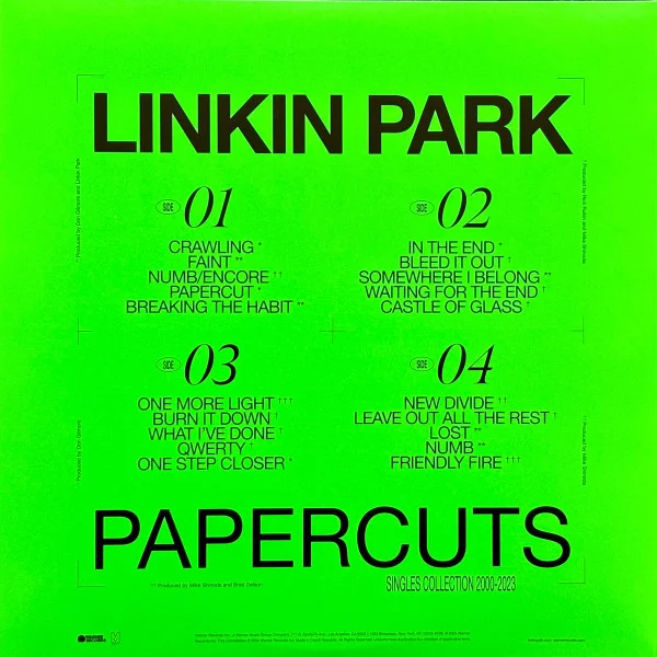 Виниловая пластинка Linkin Park – Papercuts - Collection 2000 - 2023 - 2LP - рис.1