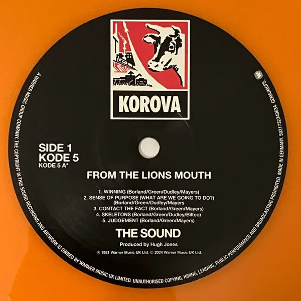 Виниловая пластинка The Sound – From The Lions Mouth (Orange) LP - рис.2
