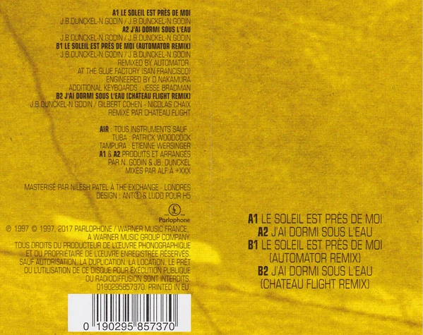 Виниловая пластинка AIR - Le Soleil Est Pr?s De Moi - рис.2