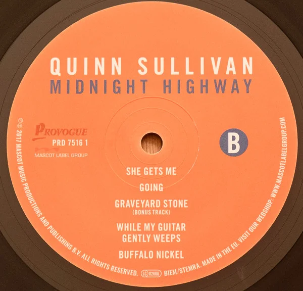 Виниловая пластинка Quinn Sullivan - Midnight Highway - рис.2