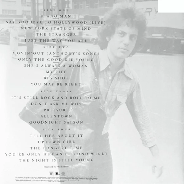 Виниловая пластинка Billy Joel - Greatest Hits Volume I & Volume II - 2LP - рис.2
