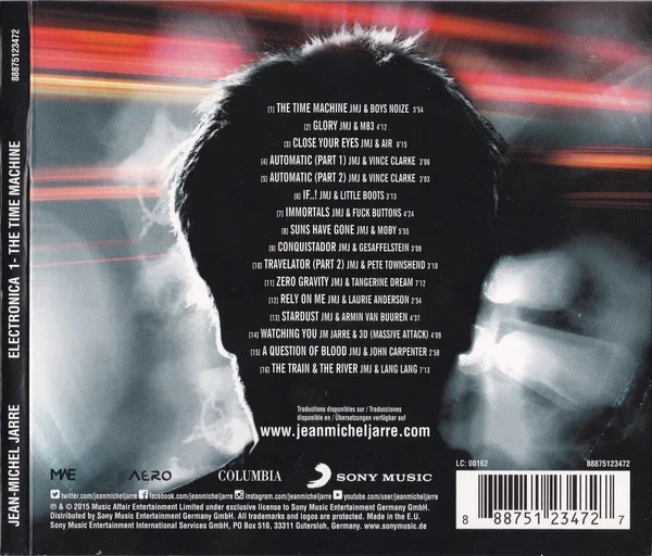 CD-диск JEAN MICHEL JARRE ELECTRONICA 1: THE TIME MACHINE CD - рис.1