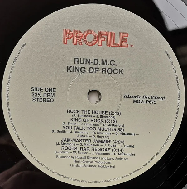 Виниловая пластинка Run-D.M.C. - King Of Rock - рис.3