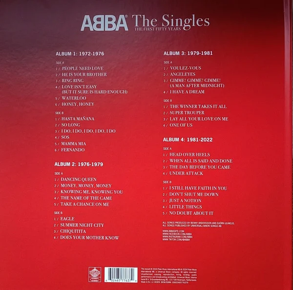 Виниловая пластинка ABBA – The Singles (The First Fifty Years) 4LP - рис.1