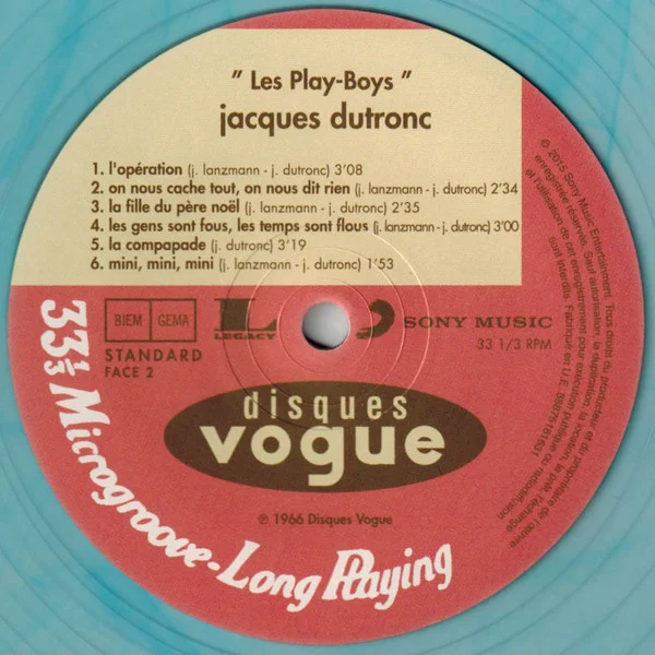 Виниловая пластинка Jacques Dutronc - Les Play-Boys - рис.3