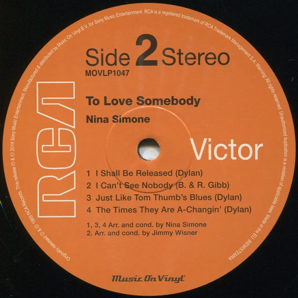 Виниловая пластинка Nina Simone - To Love Somebody LP - рис.3