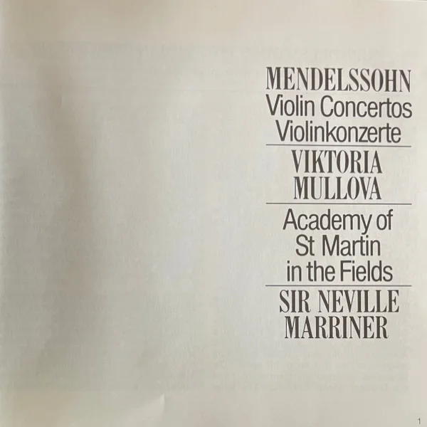 Виниловая пластинка Viktoria Mullova, Mendelssohn: Violin Concertos (Analogue) LP - рис.2