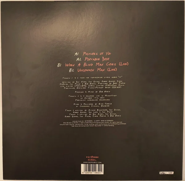 Виниловая пластинка Deep Purple – Pictures Of You (EP) LP - рис.1