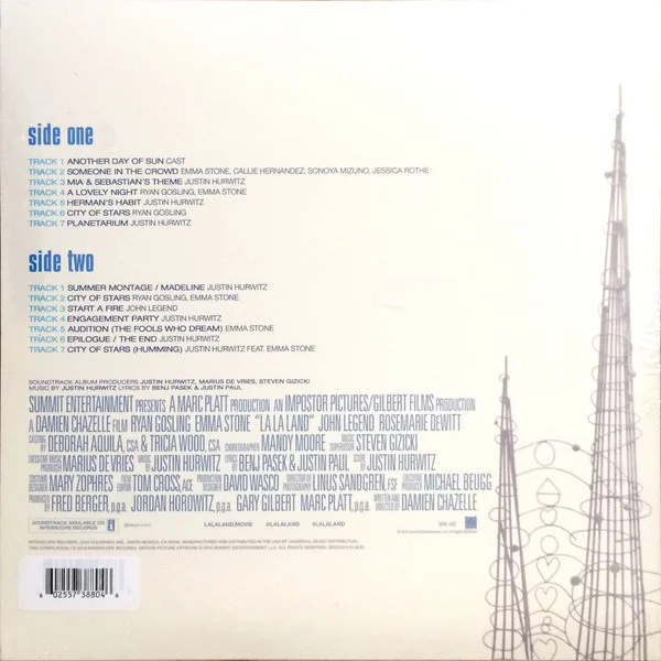 Виниловая пластинка Justin Hurwitz - La La Land (Original Motion Picture Soundtrack) - LP - рис.1