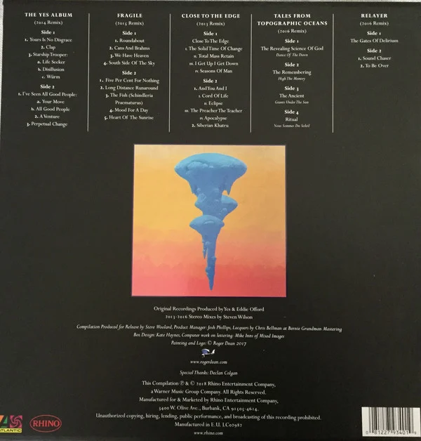 Виниловая пластинка Yes - The Steven Wilson Remixes - рис.2
