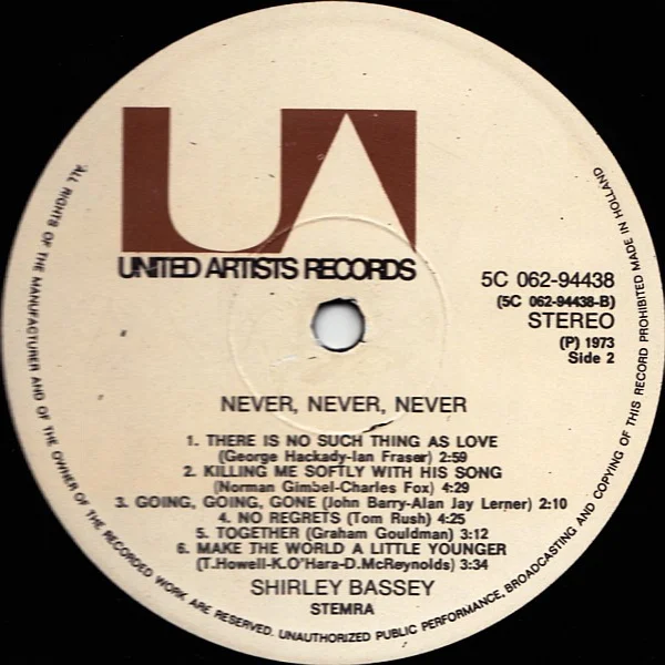 Виниловая пластинка Shirley Bassey - Never, Never, Never (Blue) LP - рис.4