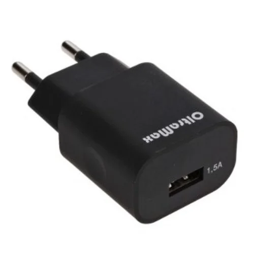 Сетевое зарядное устройство OltraMax charger 1.5A 1xUSB Soft-touch OM-Z-00007 Black - рис.0