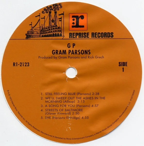 Виниловая пластинка Gram Parsons - GP - рис.2