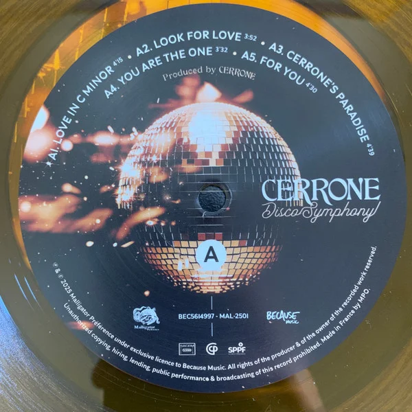Виниловая пластинка Cerrone - Disco Symphony - Amber Crystal Clear 2LP - рис.4