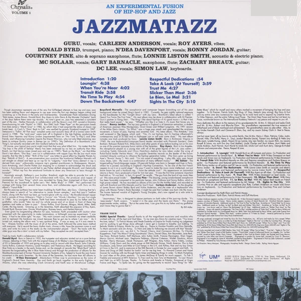 Виниловая пластинка Guru - Jazzmatazz (Volume 1) LP - рис.1