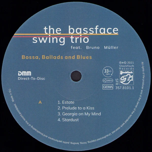 Виниловая пластинка The Bassface Swing Trio Feat. Bruno Muller – Bossa, Ballads And Blues LP - рис.3