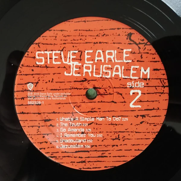 Виниловая пластинка Steve Earle - Jerusalem - рис.3