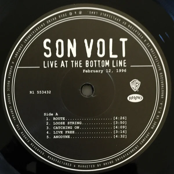 Виниловая пластинка Son Volt - Live At The Bottom Line (February 12, 1996) - рис.2