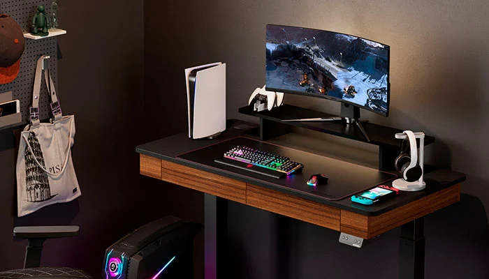 Eureka ED-I47 — компьютерный стол с электрической регулировкой высоты.