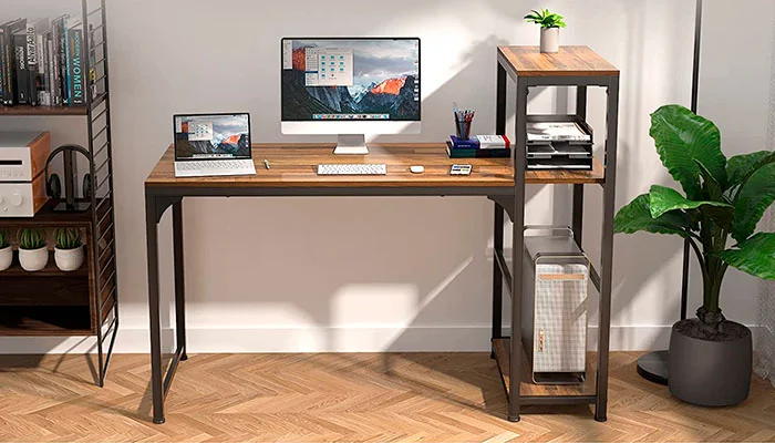 Eureka ZX-SH140A — компьютерный стол с боковым стеллажом.