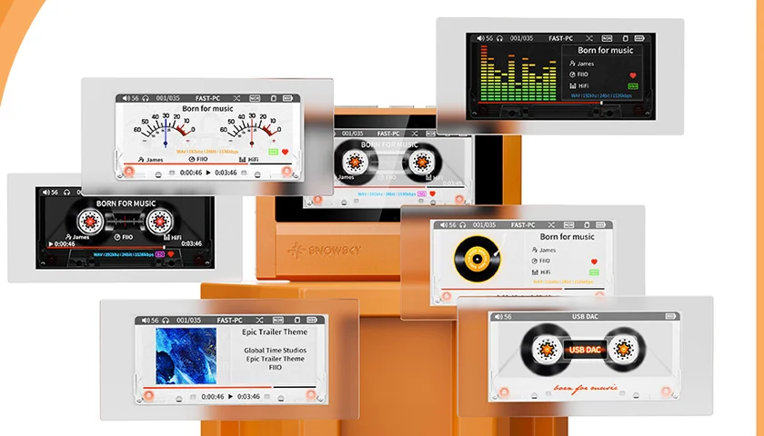 Отображение обложек и текстов песен в формате HD в ярких цветах