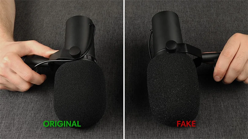 fake check shure sm7b поп фильтр