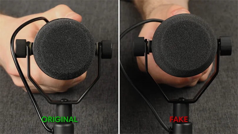 fake check shure sm7b ветрозащита