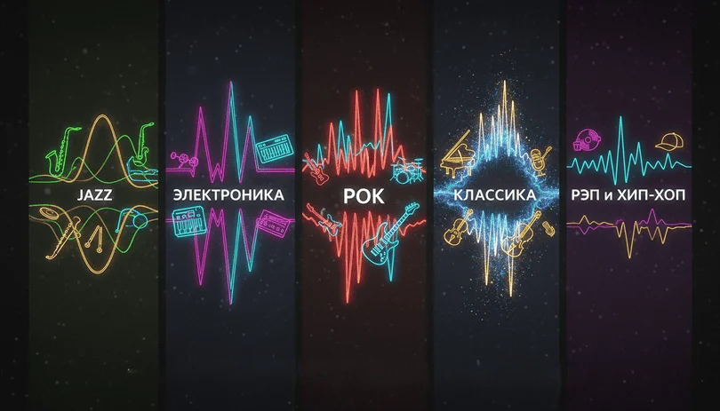 Перечисление жанров которые стоит использовать для теста наушников
