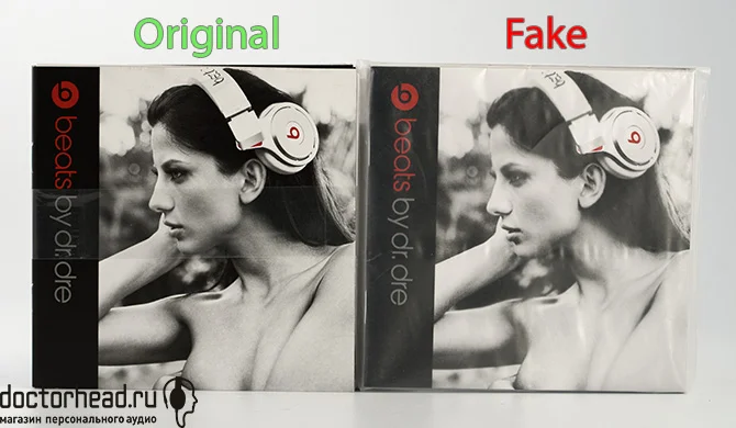 буклет оригинала и подделки Beats by dr. Dre Tour в обзоре doctorhead.ru