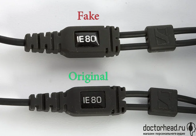 плашка подделки и оригинала sennheiser ie 80 в обзоре doctorhead.ru