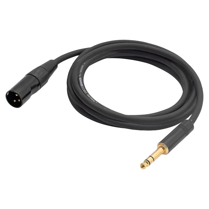 Кабель HeadMade Pro XLR-M - 6.3mm stereo Black 2m - рис.1