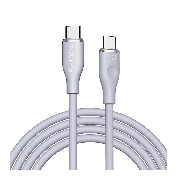 Кабель VOLTME PowerLink Moss CTC USB-C - USB-C 1.8m Grey - рис.0