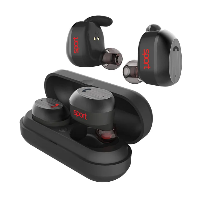 Беспроводные наушники Elari NanoPods Sport Black - рис.0