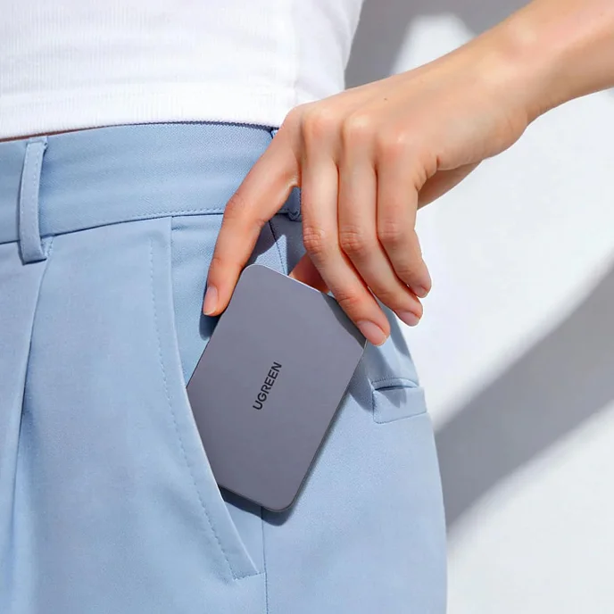 Внешний аккумулятор Ugreen PB580 MagFlow Air Ultra-Slim 5000mAh Grey Cosmos - рис.11