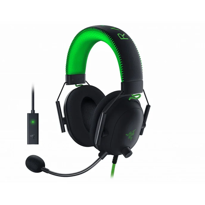Игровая гарнитура Razer Blackshark V2 Special Edition + USB Mic Enhancer Green/Black - рис.0