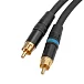 Кабель HeadMade Pro 2RCA - 2XLR-m Black 1m - рис.3