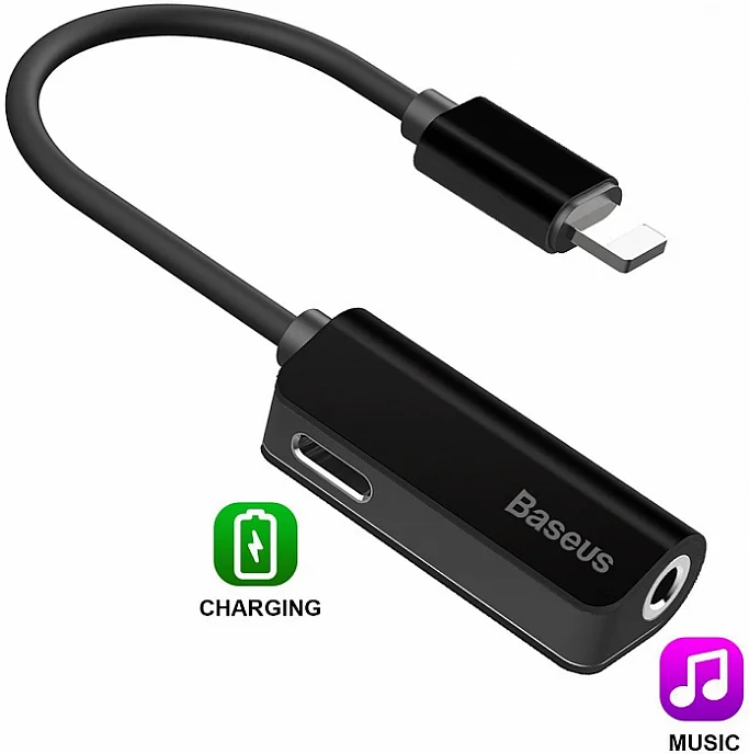 Адаптер Baseus L32 Lightning-3.5mm/Lightning Adapter Black - рис.6