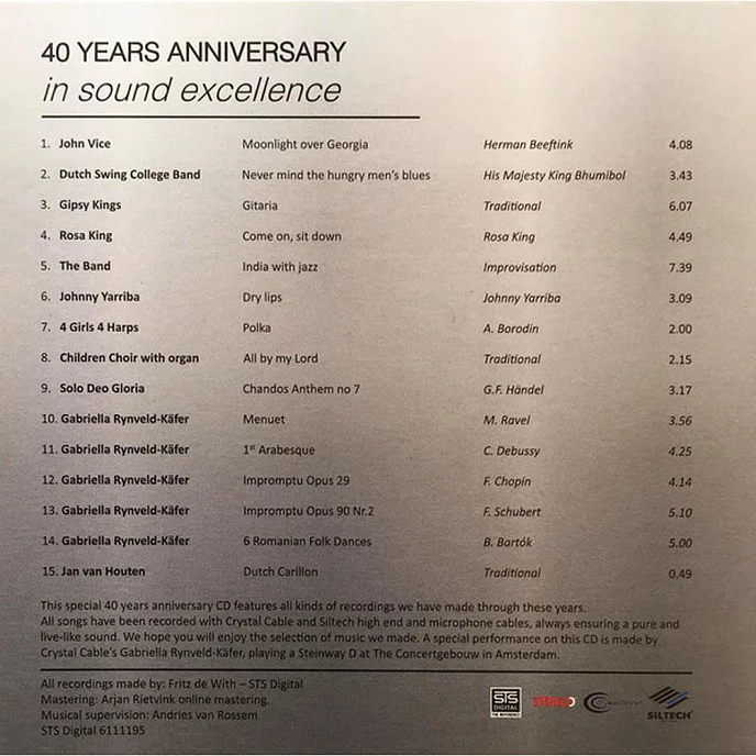 Магнитная лента Various - 40th Years Anniversary In Sound Excellence - рис.1