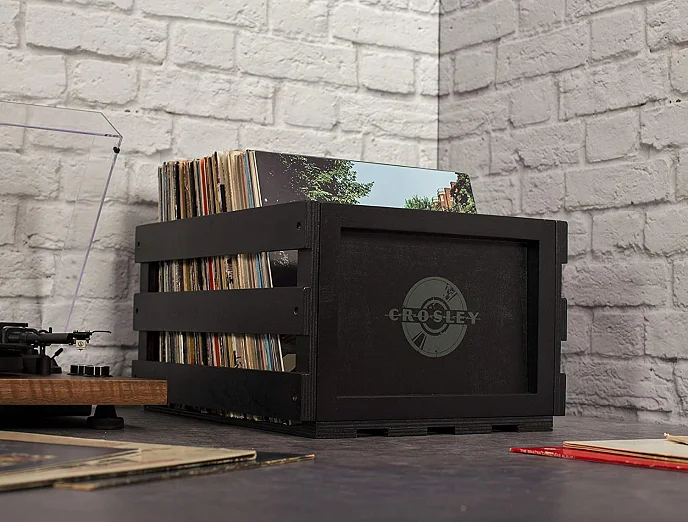 Ящик для винила Crosley Record Storage Crate Black - рис.4