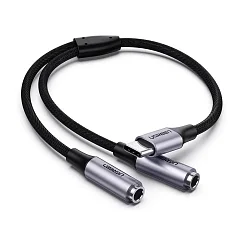 Кабель Ugreen AV144 (30732) USB-C - 2x3.5mm Female  0.25m