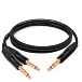 Кабель HeadMade Pro 6.3mm - 2x6.3mm Black 3m - рис.0